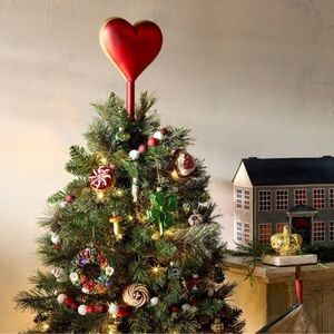 John Derian x Target Heart-Shaped Red Tree Topper